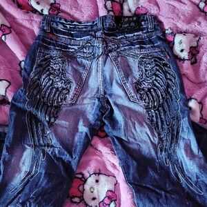 Y2k Wing Design Jeans